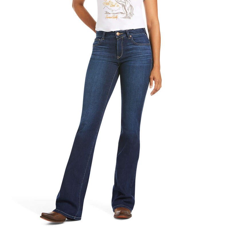 Ariat Jeans Damen - Ultra Stretch Perfect Rise Katie Flare DunkelBlau ( VWDMZ-7942 )